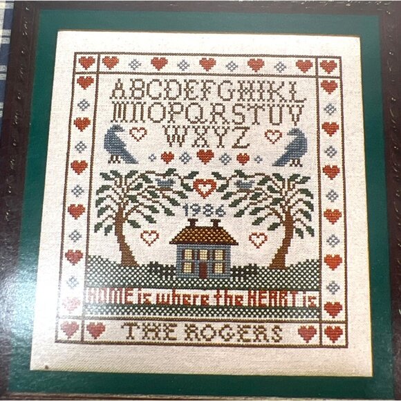 Home & Heart Sampler Cross Stitch Pattern By J.R. Rogers Counted Collection - Picture 1 of 3